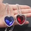 Crystal Titanic Heart Pendant Necklace for Women & Girls – Stylish Gift with Box.