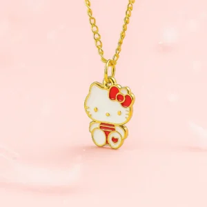 Trendy Hello Kitty Locket Necklace – Fashion Jewelry for Girls